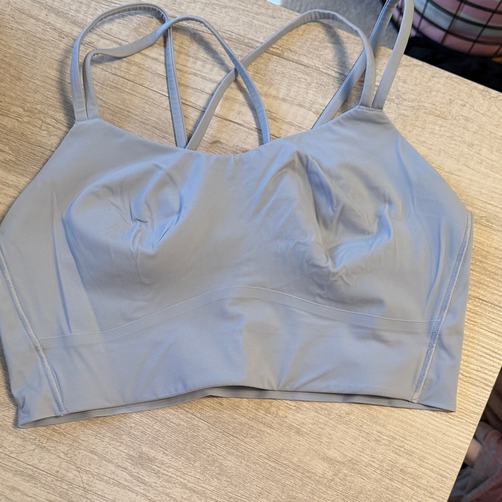 lululemon athletica Light Gray Strappy Bralette - like a cloud